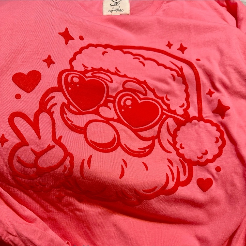 Holiday hoodie in bubblegum pink